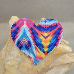 Pair of multicolor heart pasties nipple covers